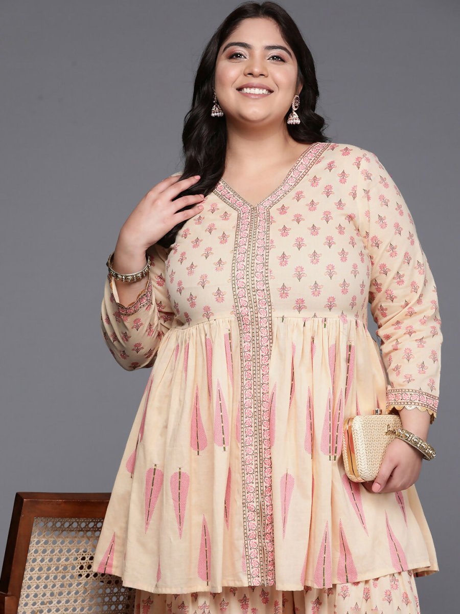 Ahalyaa Women's Traditional wear Co-ords - Tan