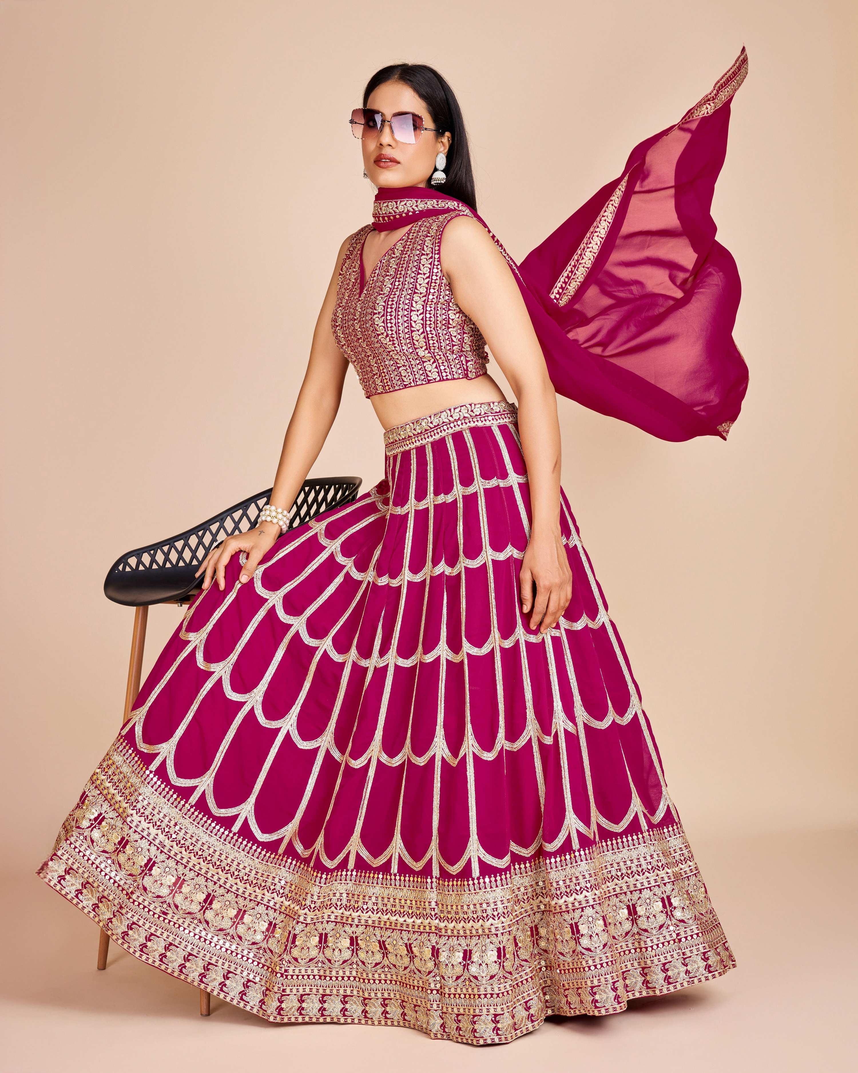 Lehenga Mart Designer Wedding Lehenga Choli For Women - Purple