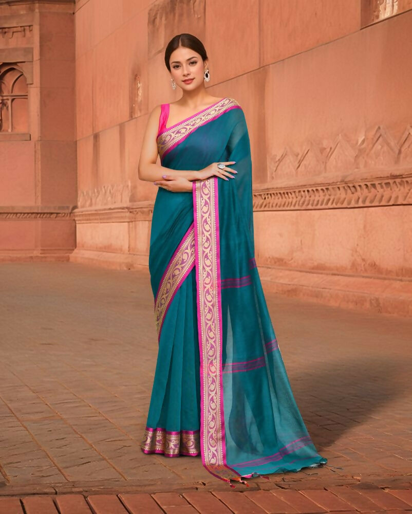 Joban Fashion Women Multicolor Trendy Cotton Saree