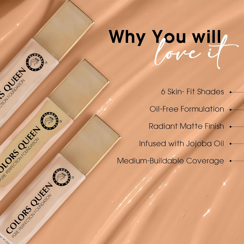 Colors Queen Pure Perfection Foundation – 04 Natural Nude
