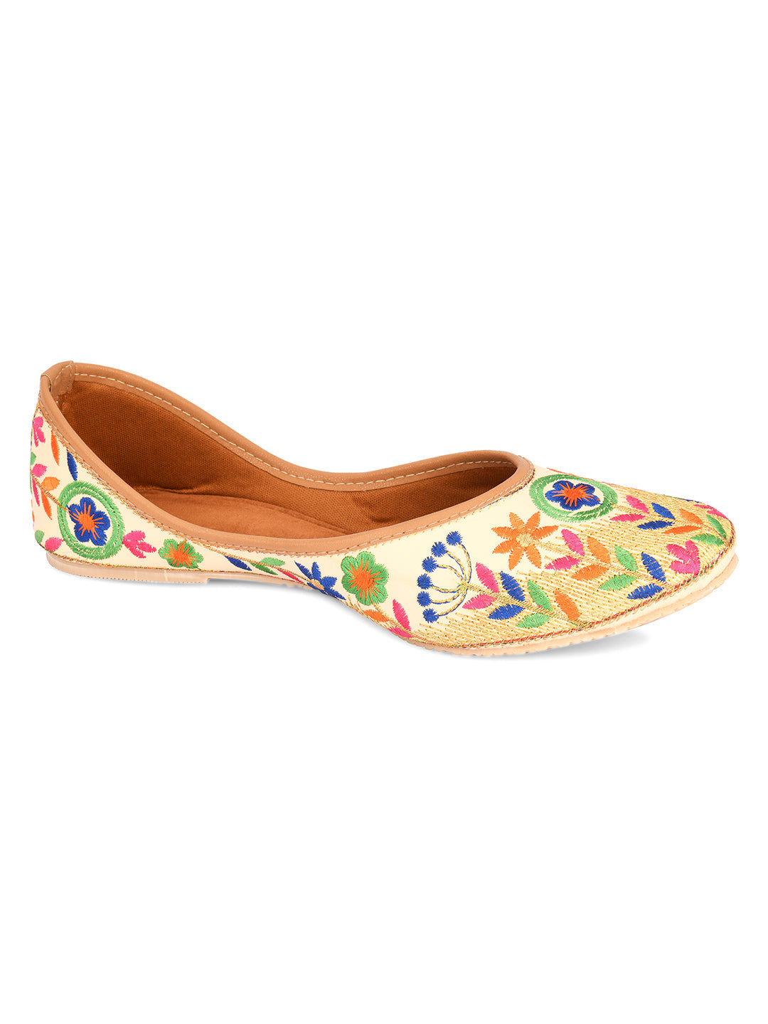 Desi Colour Women Indian Ethnic Footwear-Forest Beauty