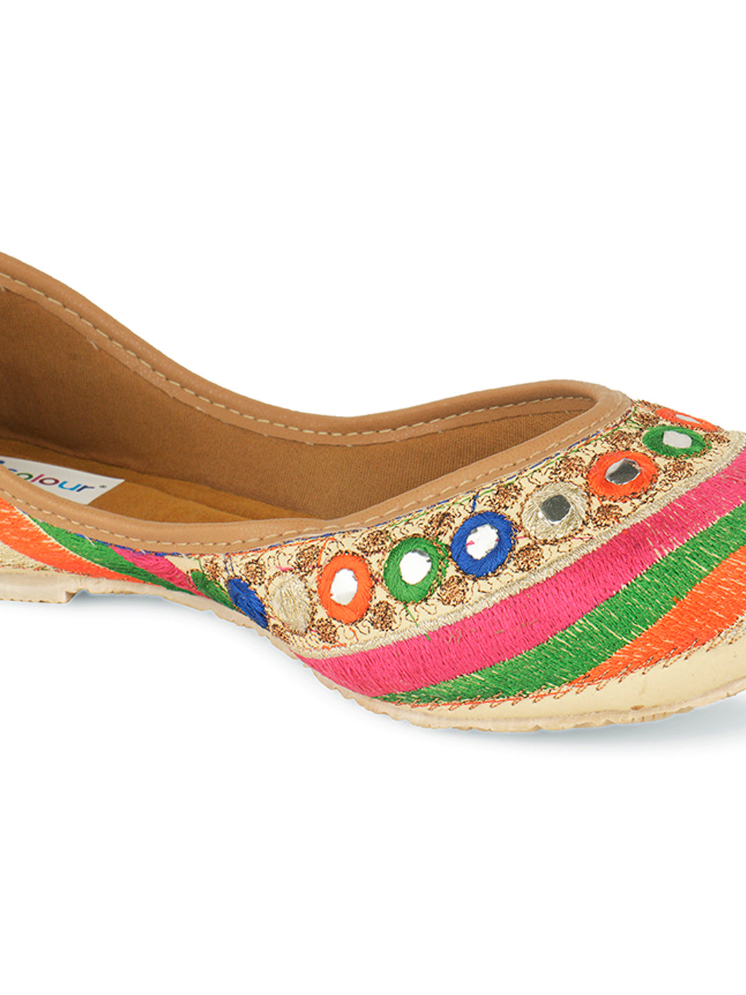 Desi Colour Women Indian Ethnic Footwear-Mirror Archie
