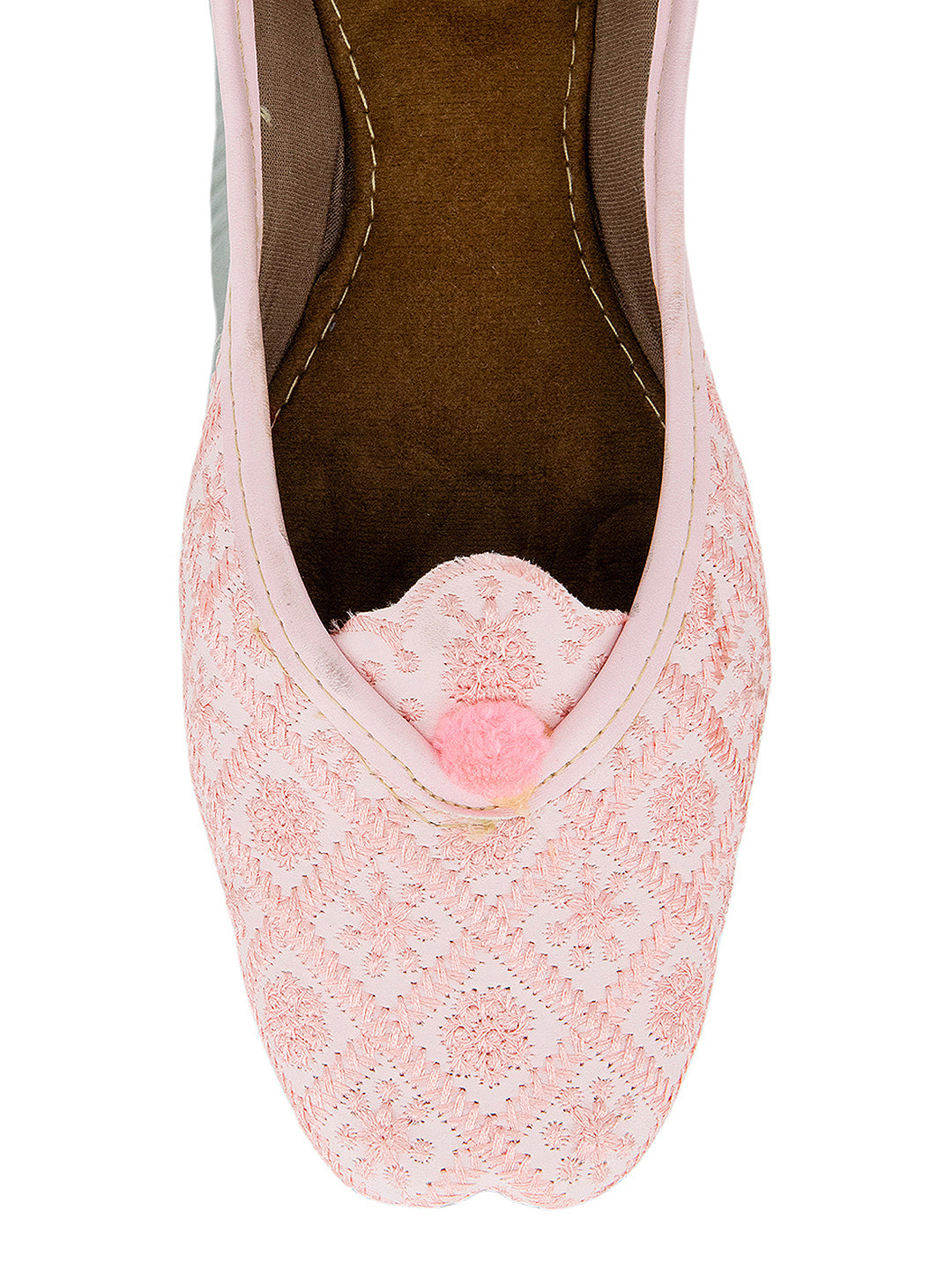 Desi Colour Women Indian Ethnic Footwear-Pink Front Flip