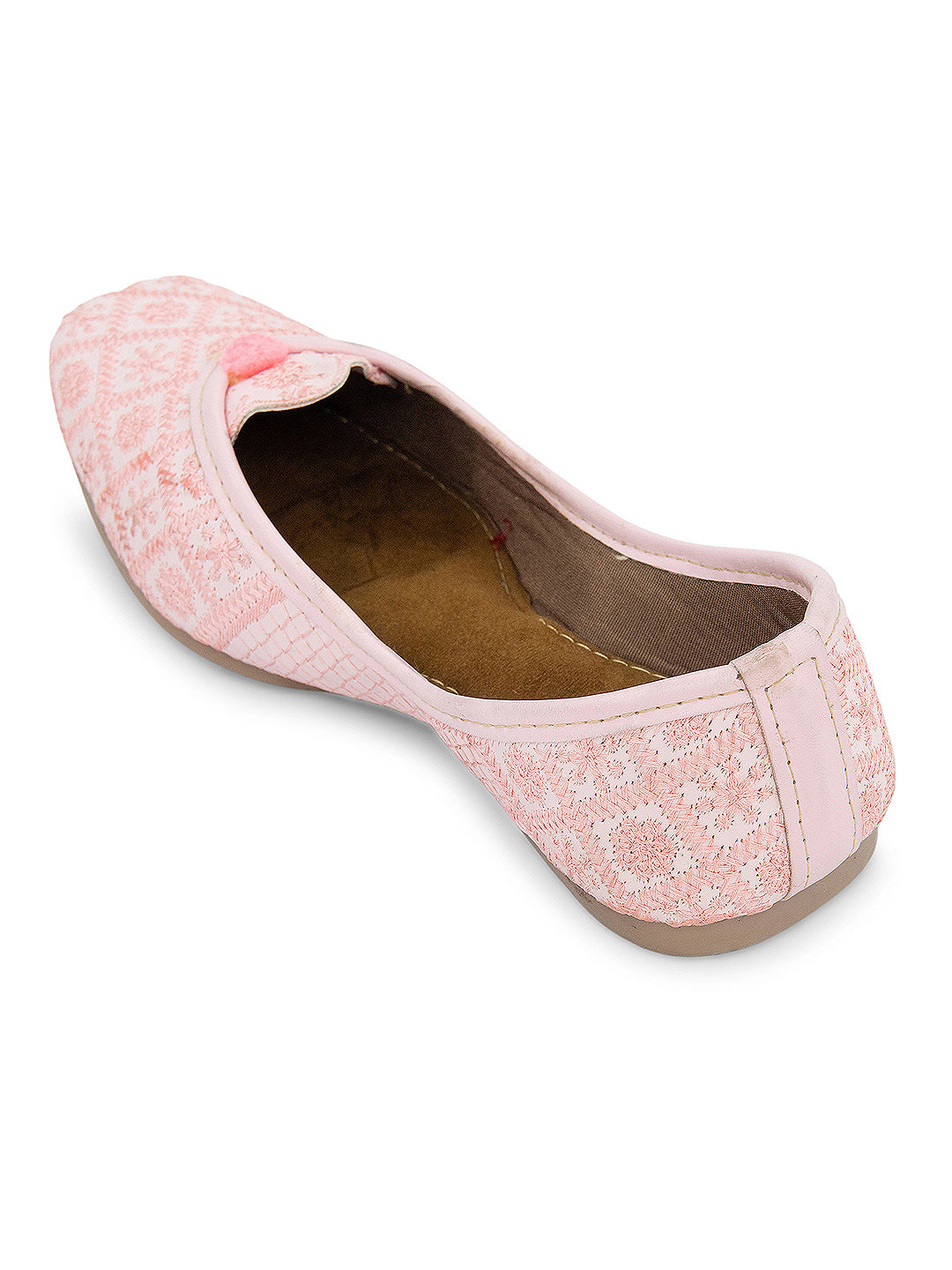 Desi Colour Women Indian Ethnic Footwear-Pink Front Flip