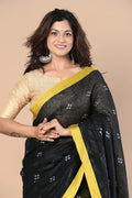 Very Much Indian Pure Linen Saree With Sleek Border and Exclusive Design