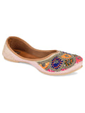 Desi Colour Women Indian Ethnic Footwear-Pink Multi Colour