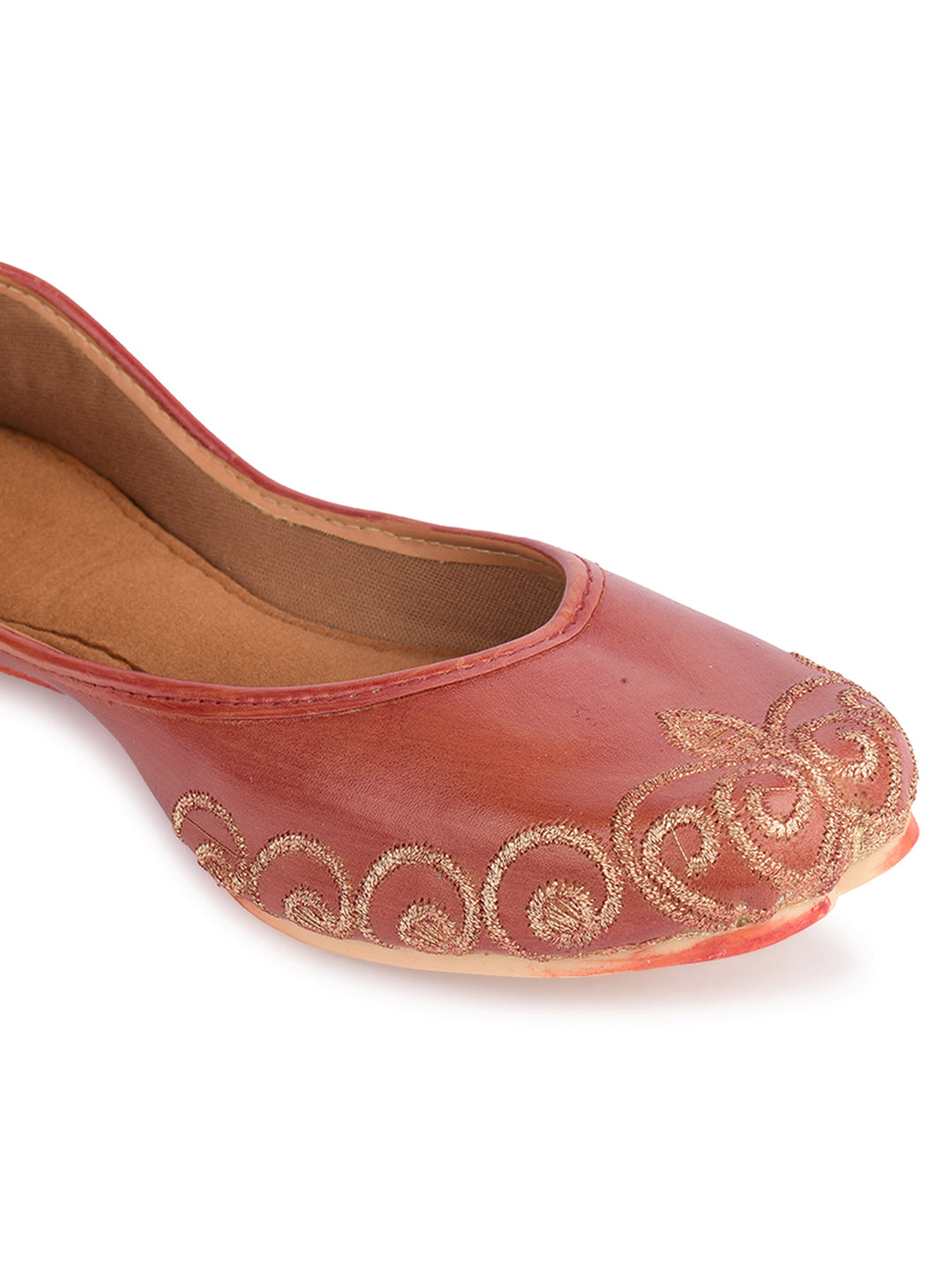 Desi Colour Women Indian Ethnic Footwear-Polish-Dark Brown 1