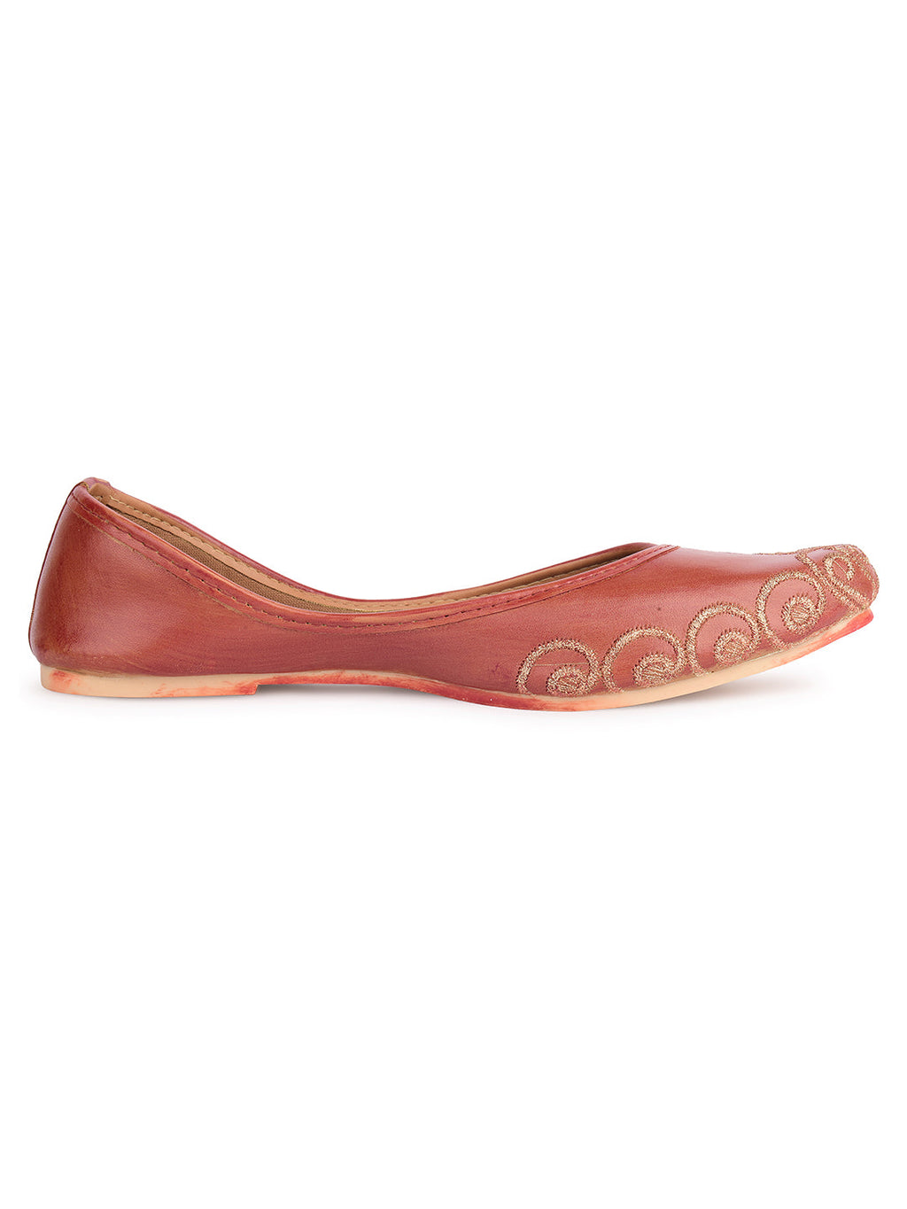 Desi Colour Women Indian Ethnic Footwear-Polish-Dark Brown 1