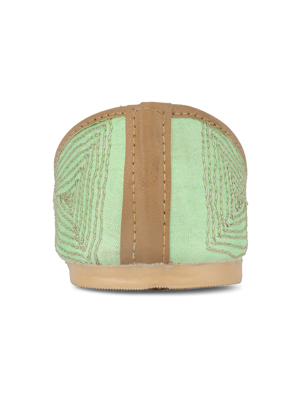 Desi Colour Women Indian Ethnic Footwear-Sleek Pearl-Green