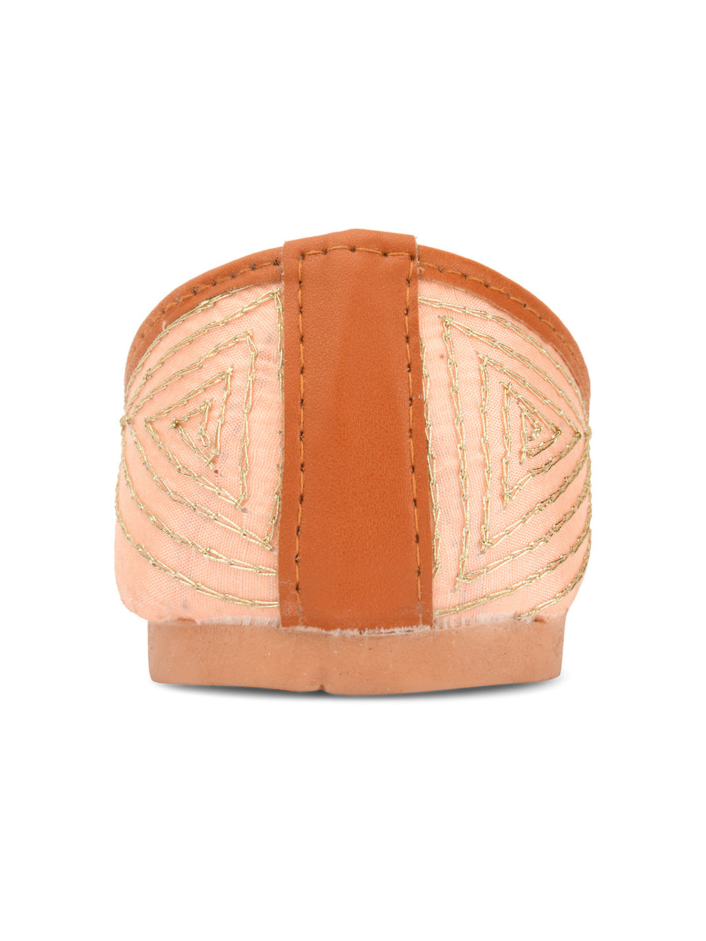 Desi Colour Women Indian Ethnic Footwear-Peach Pearl