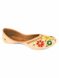 Desi Colour Women Indian Ethnic Footwear-Gold Multicolour