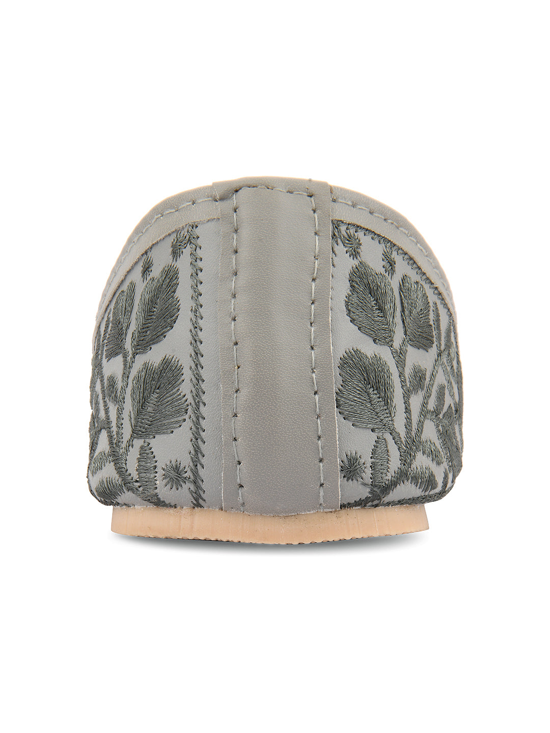 Desi Colour Women Indian Ethnic Footwear-Grey Heavy Work-LR