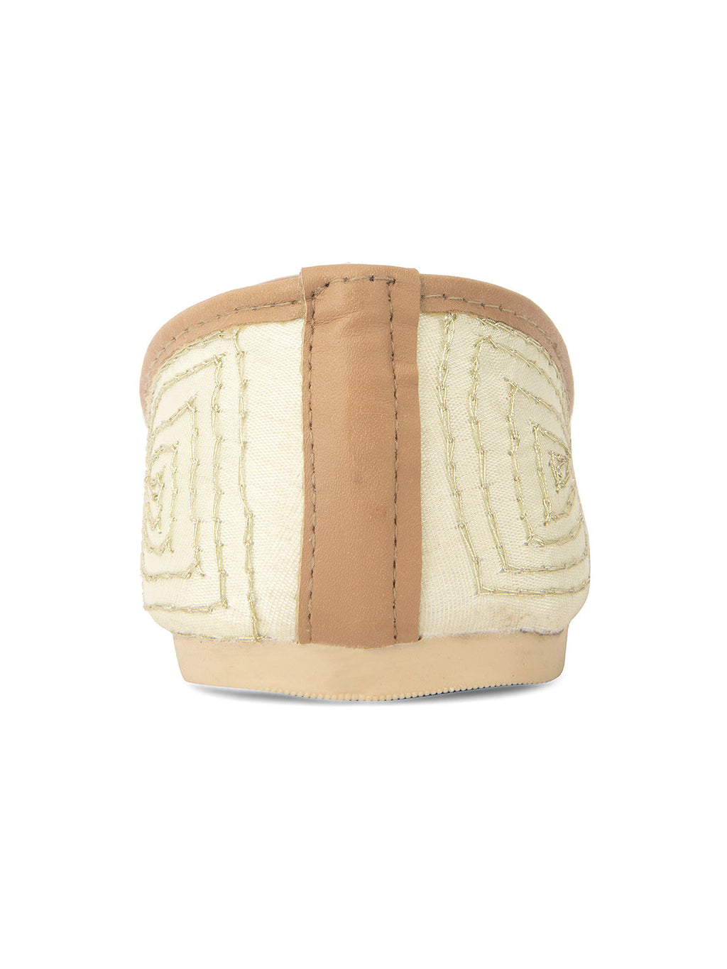 Desi Colour Women Indian Ethnic Footwear-Off White V Pearl