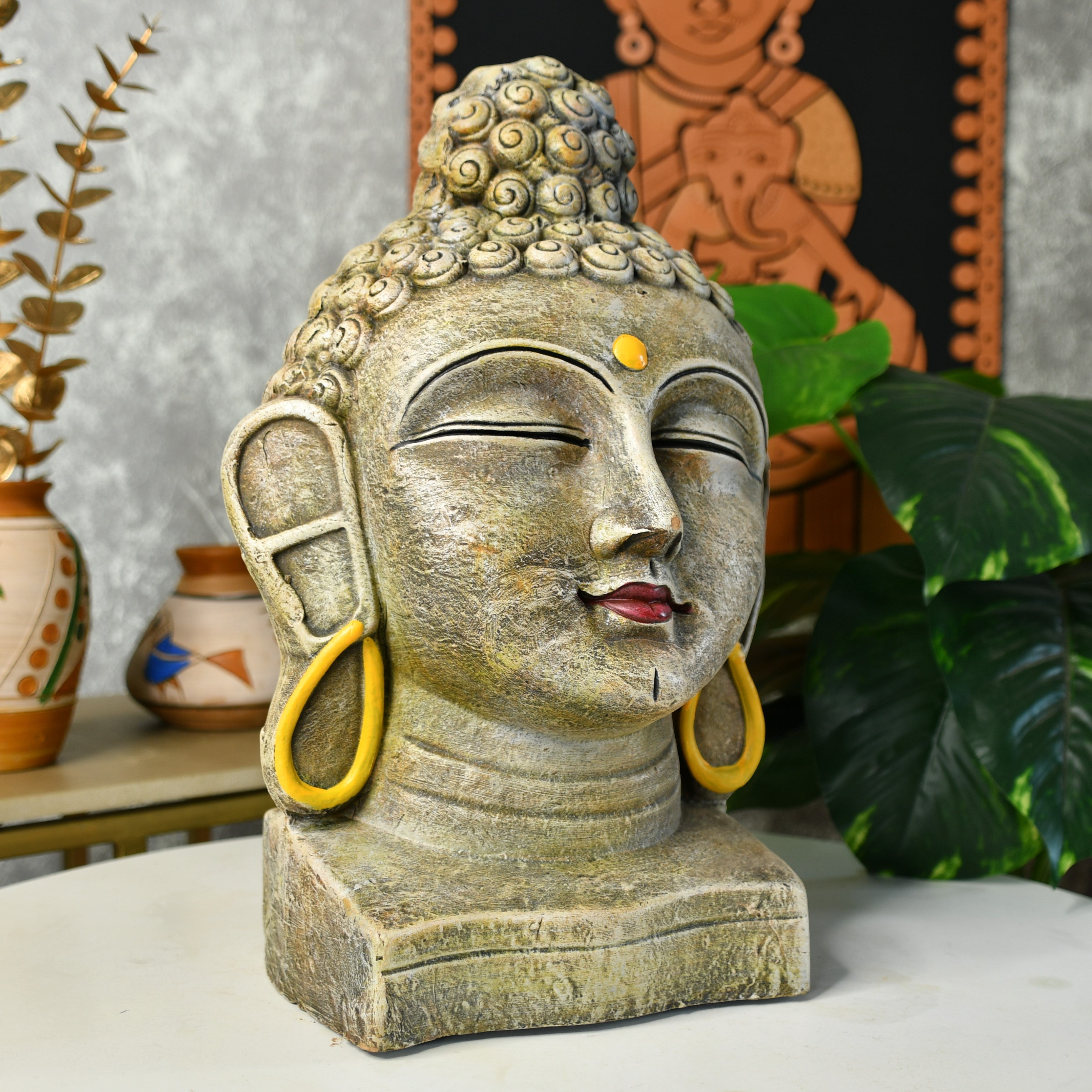 Sowpeace Terracotta Buddha's Serene Reflection