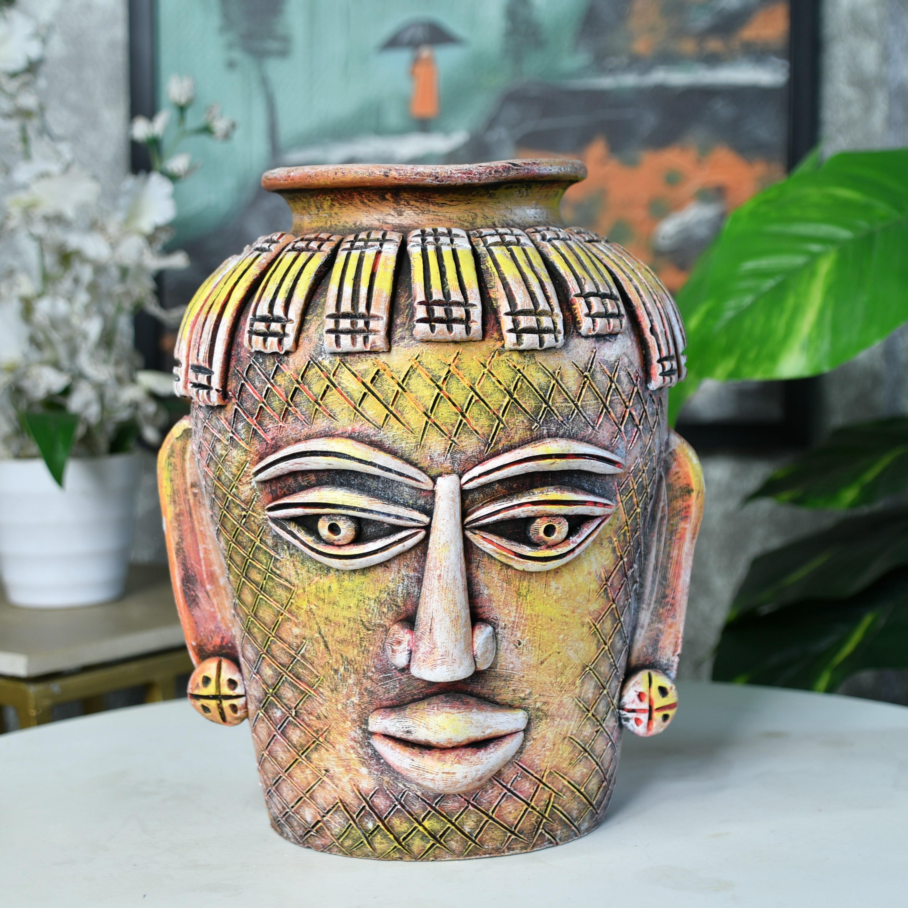Sowpeace Terracotta Tribal Effigy Bloom