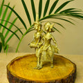 Sowpeace Artisanal Brass Dhokra Sculpture: Tribal Couple with Dhol