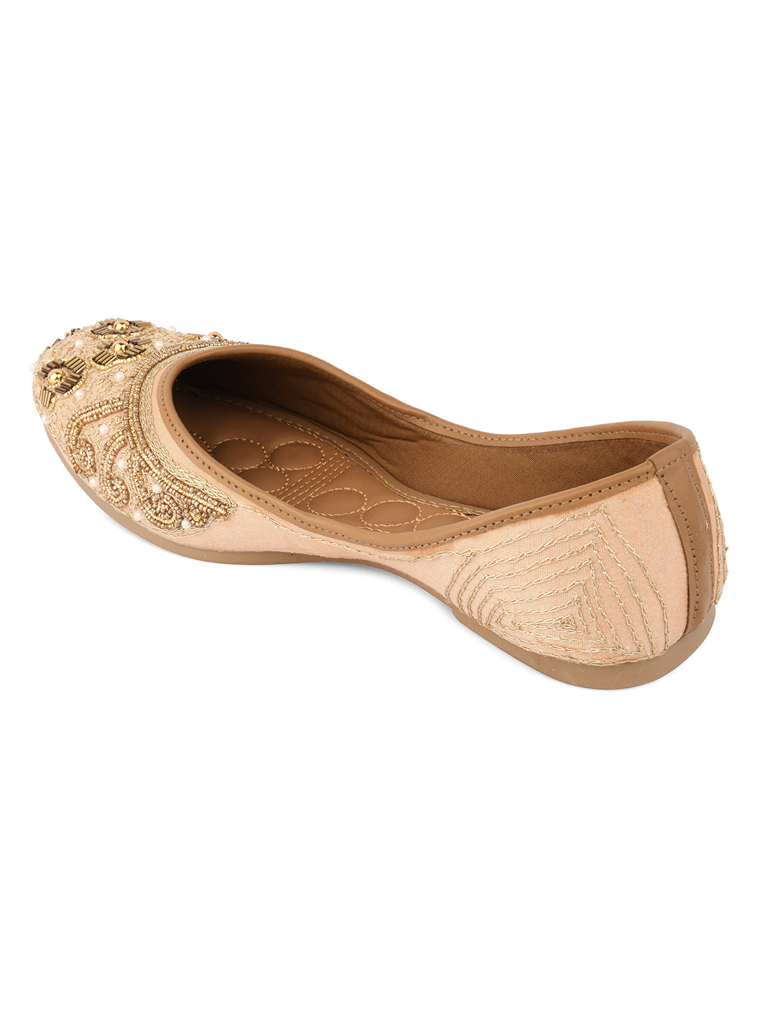 Desi Colour Women Indian Ethnic Footwear-Party Collection - Peach