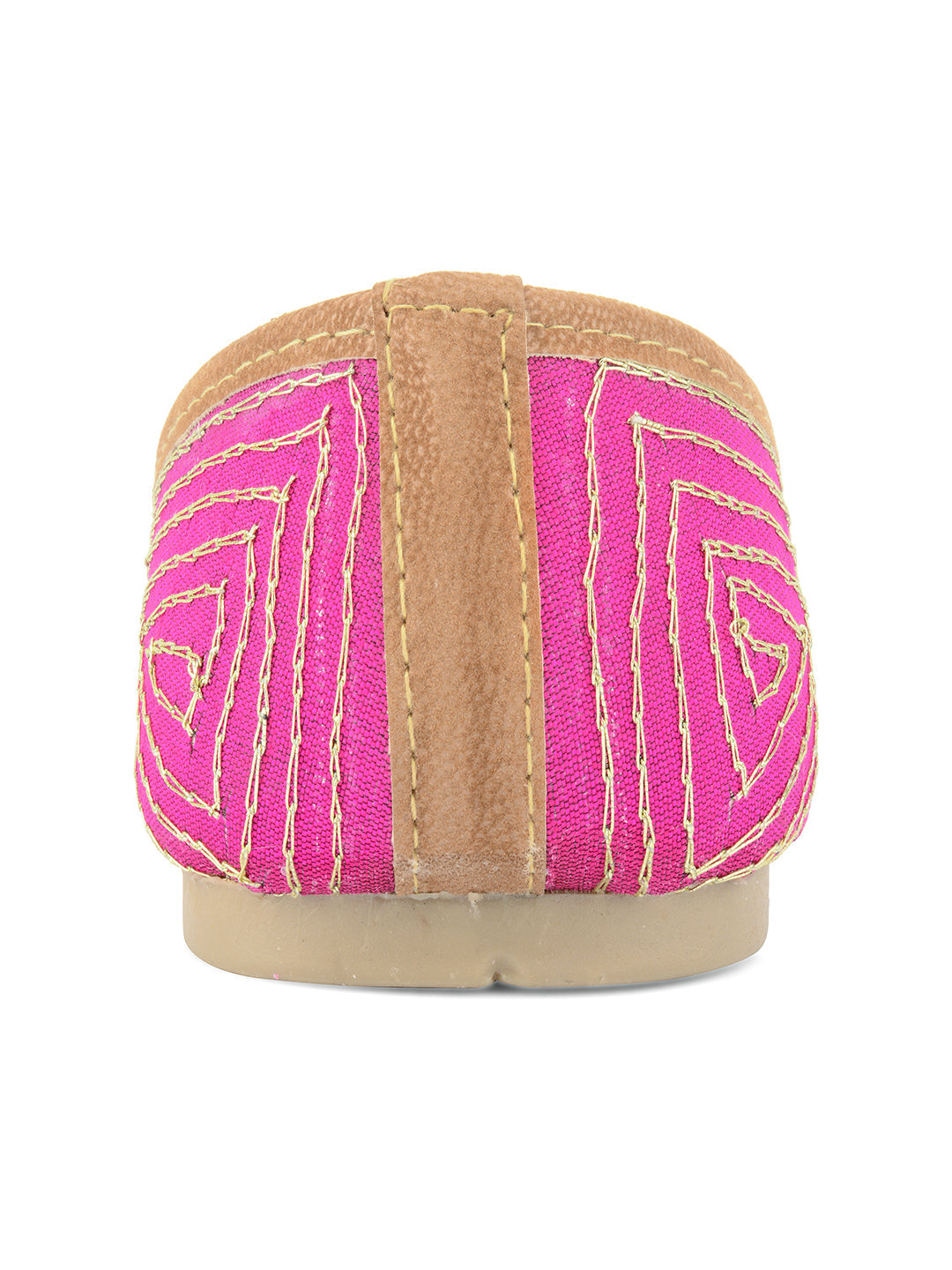 Desi Colour Women Indian Ethnic Footwear-Hot Pink Shine