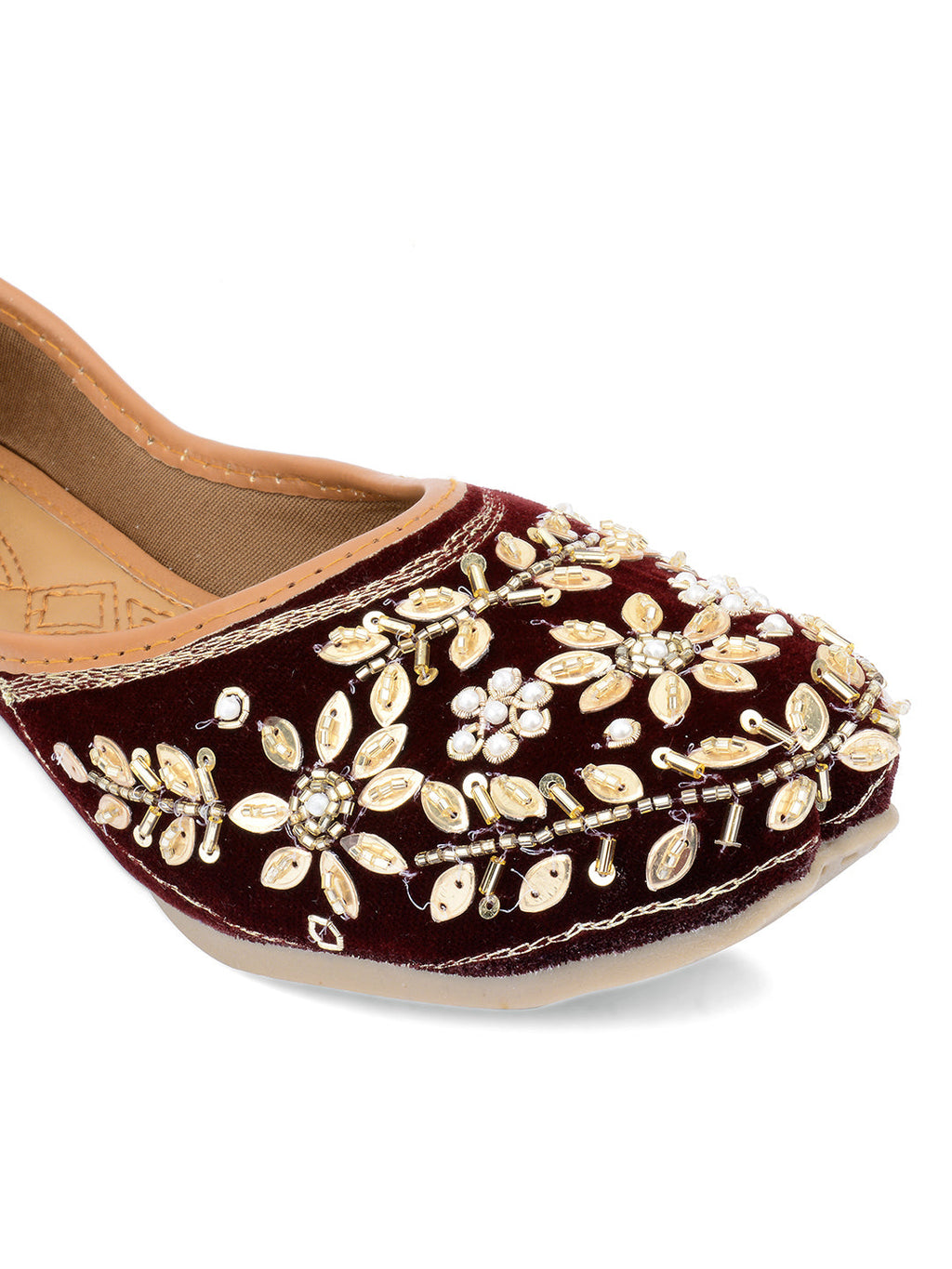 Desi Colour Women Indian Ethnic Footwear-Velvet Wedding-6