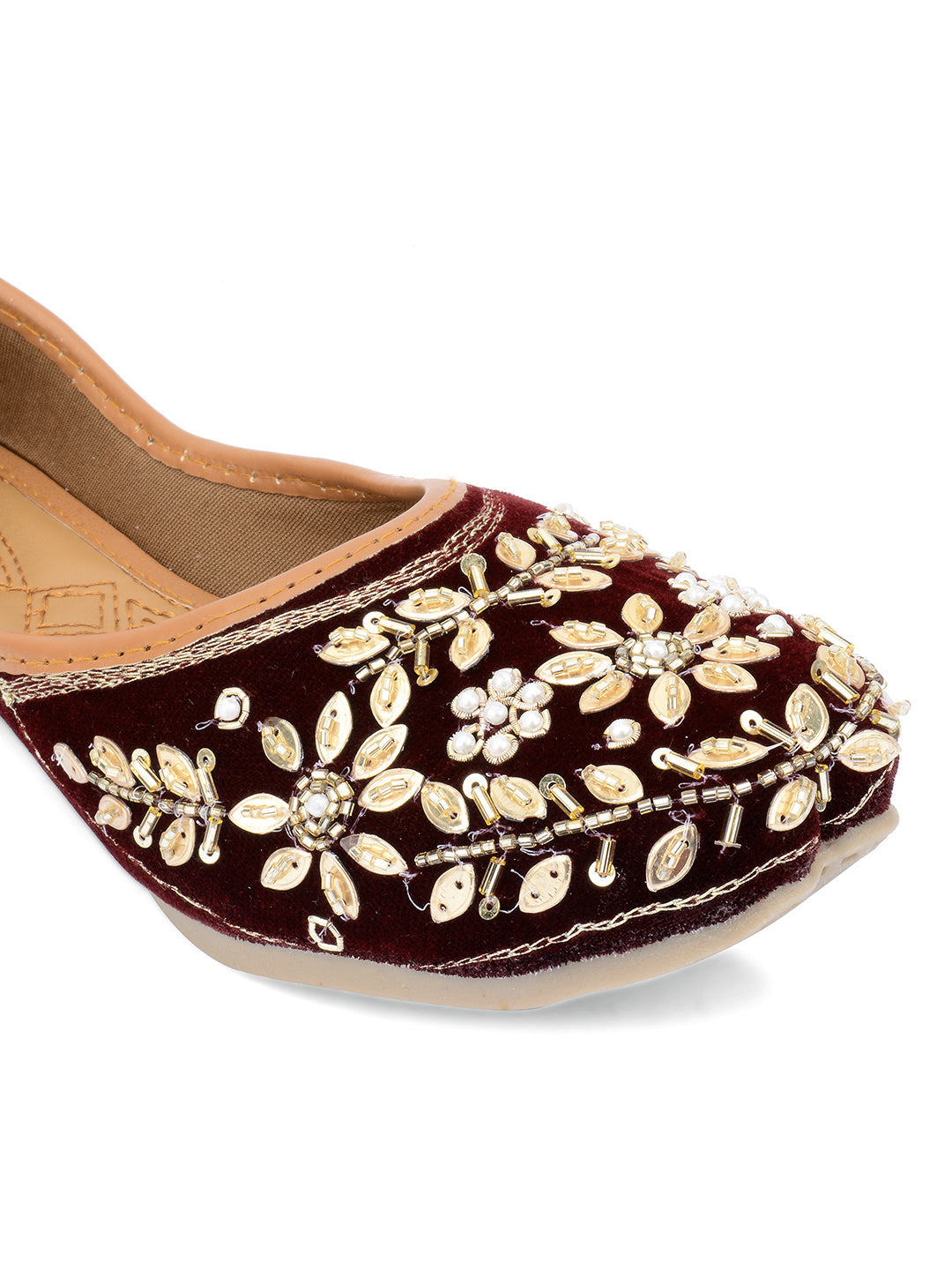 Desi Colour Women Indian Ethnic Footwear-Velvet Wedding-6