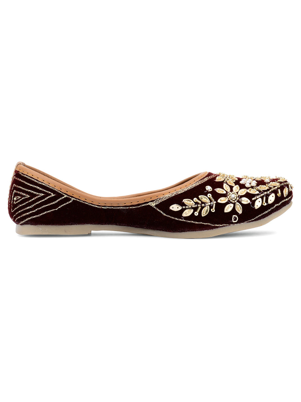 Desi Colour Women Indian Ethnic Footwear-Velvet Wedding-6