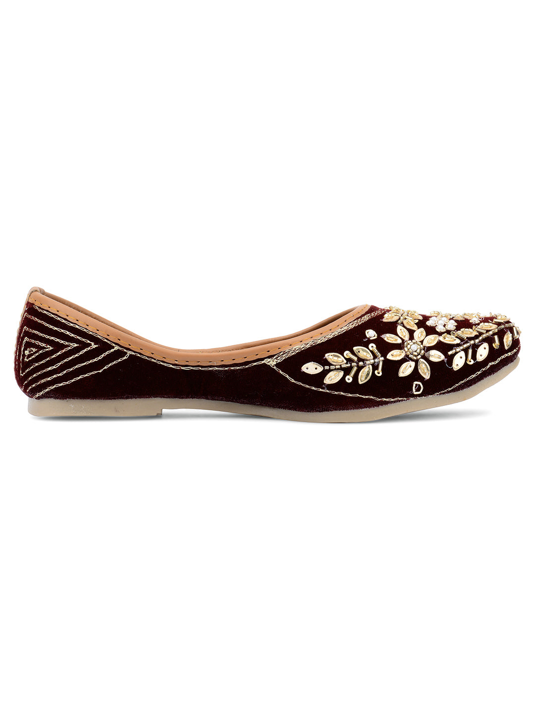 Desi Colour Women Indian Ethnic Footwear-Velvet Wedding-6