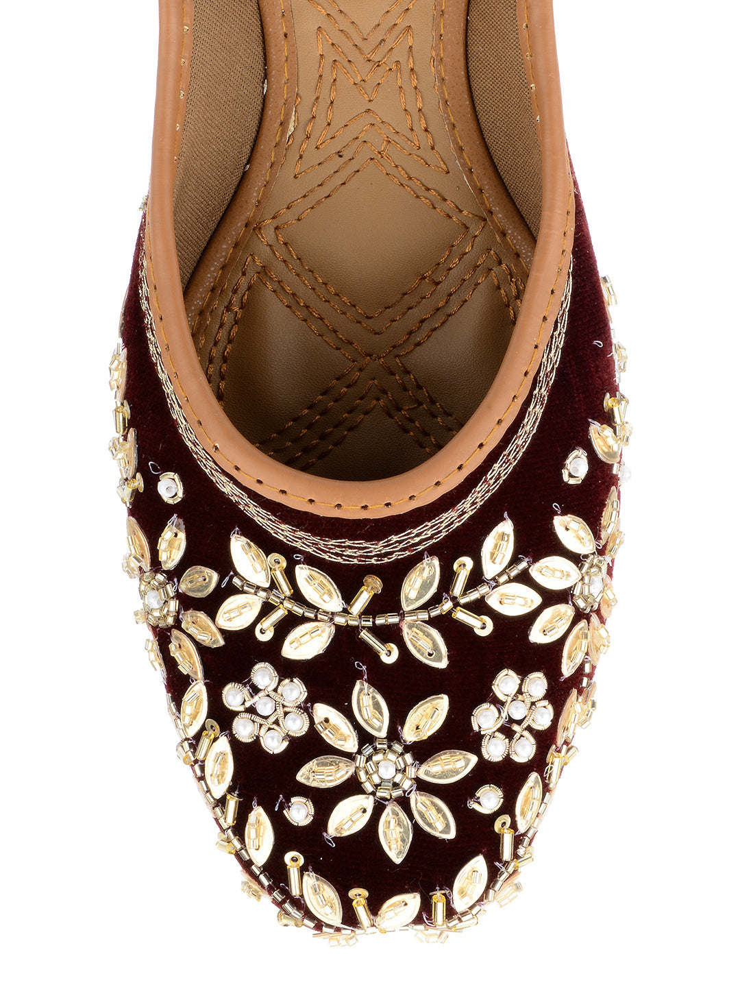 Desi Colour Women Indian Ethnic Footwear-Velvet Wedding-6