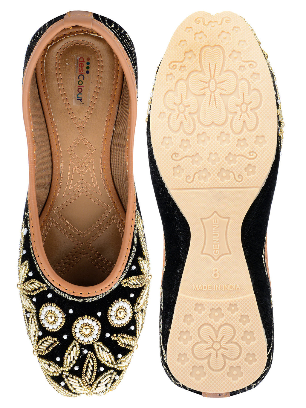 Desi Colour Women Indian Ethnic Footwear-Velvet Wedding-7