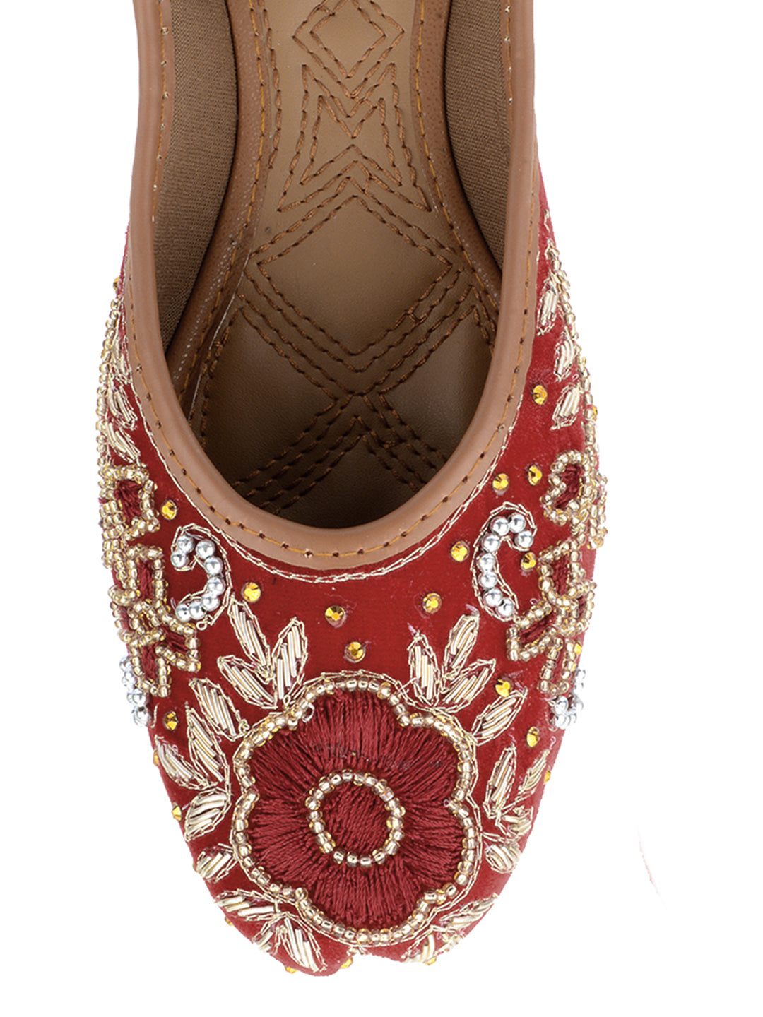 Desi Colour Women Indian Ethnic Footwear-Velvet Wedding-5