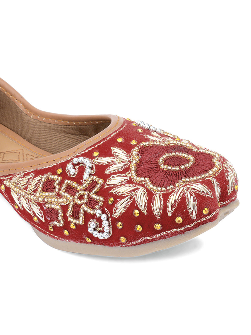Desi Colour Women Indian Ethnic Footwear-Velvet Wedding-5