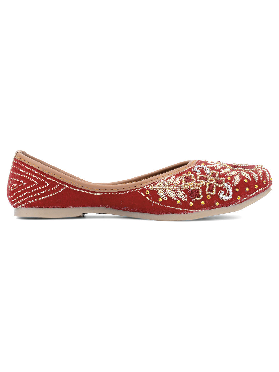 Desi Colour Women Indian Ethnic Footwear-Velvet Wedding-5