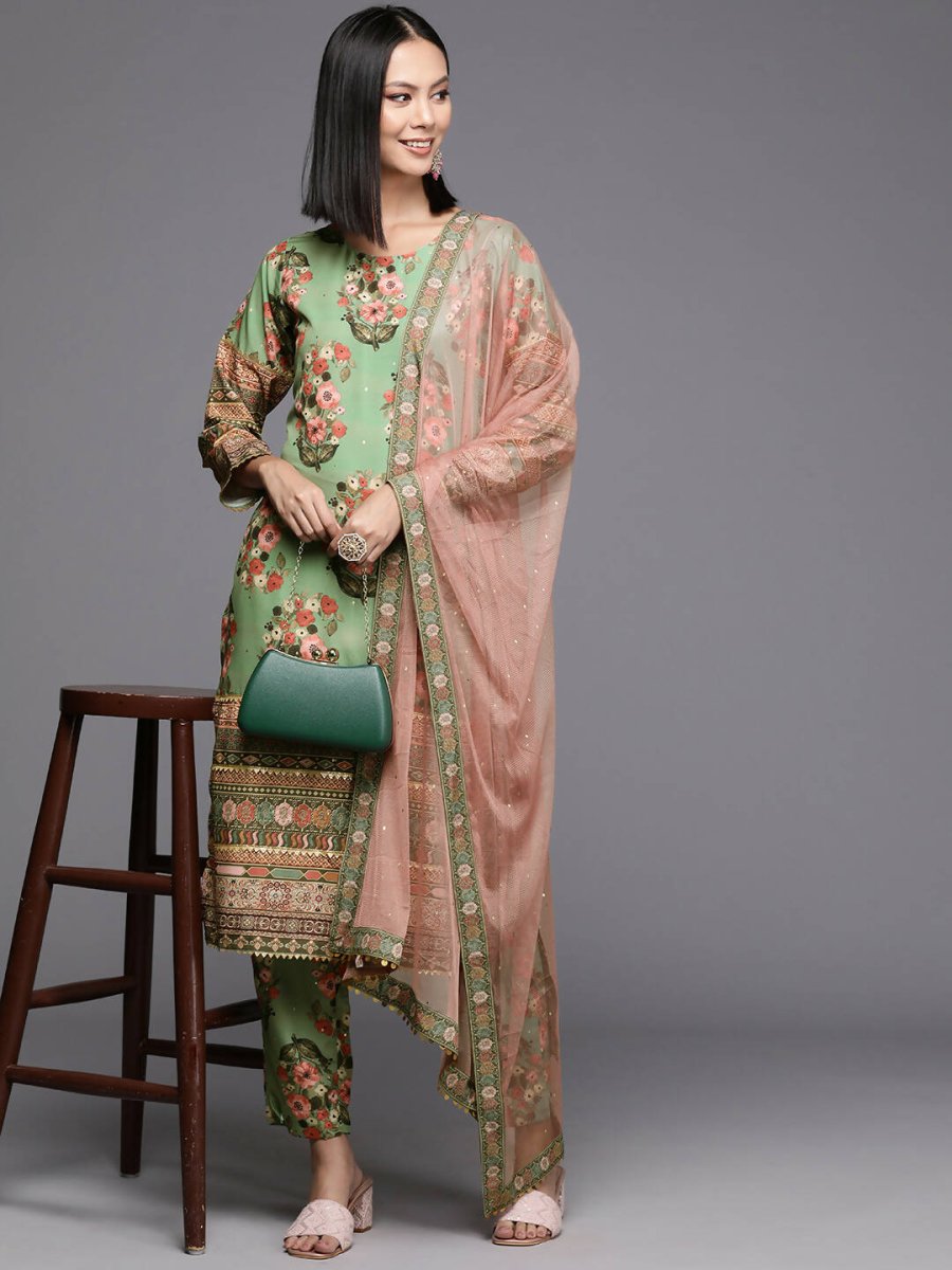 Ahalyaa Women's Traditional wear Kurta Set - Green