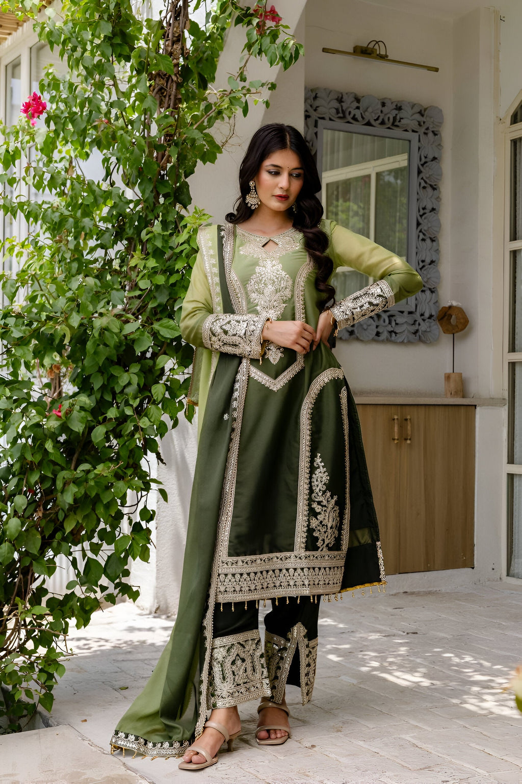 Lehenga Mart Designer Salwar Suit for Women or Girls - Pista Green