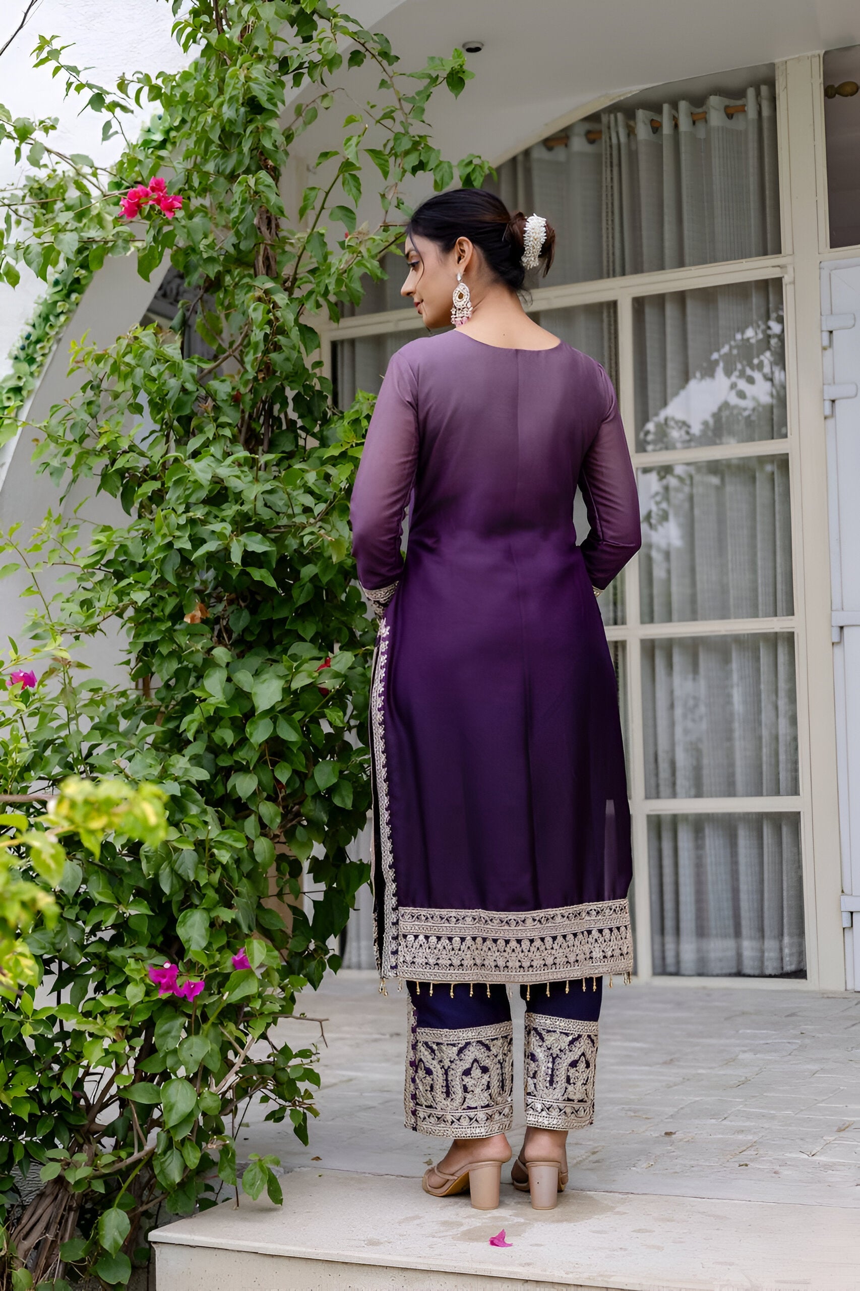 Lehenga Mart Designer Salwar Suit for Women or Girls - Purple