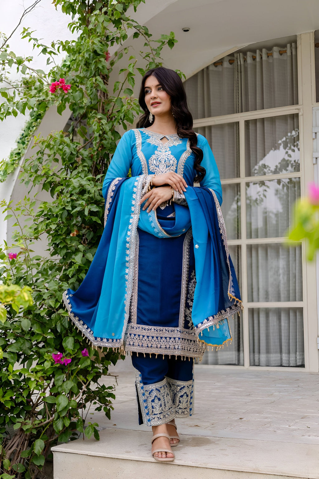 Lehenga Mart Designer Salwar Suit for Women or Girls - Royal Blue