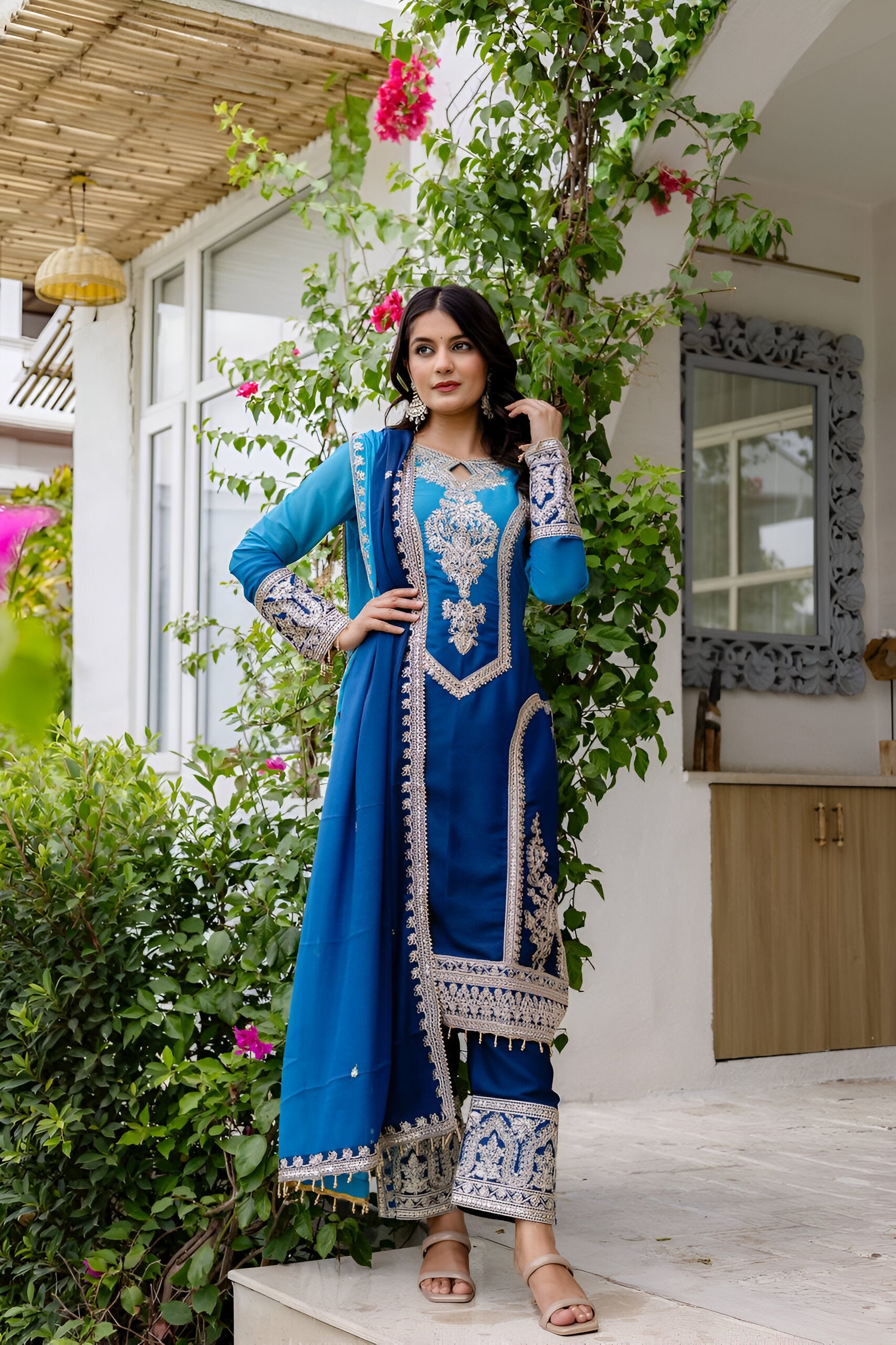 Lehenga Mart Designer Salwar Suit for Women or Girls - Royal Blue
