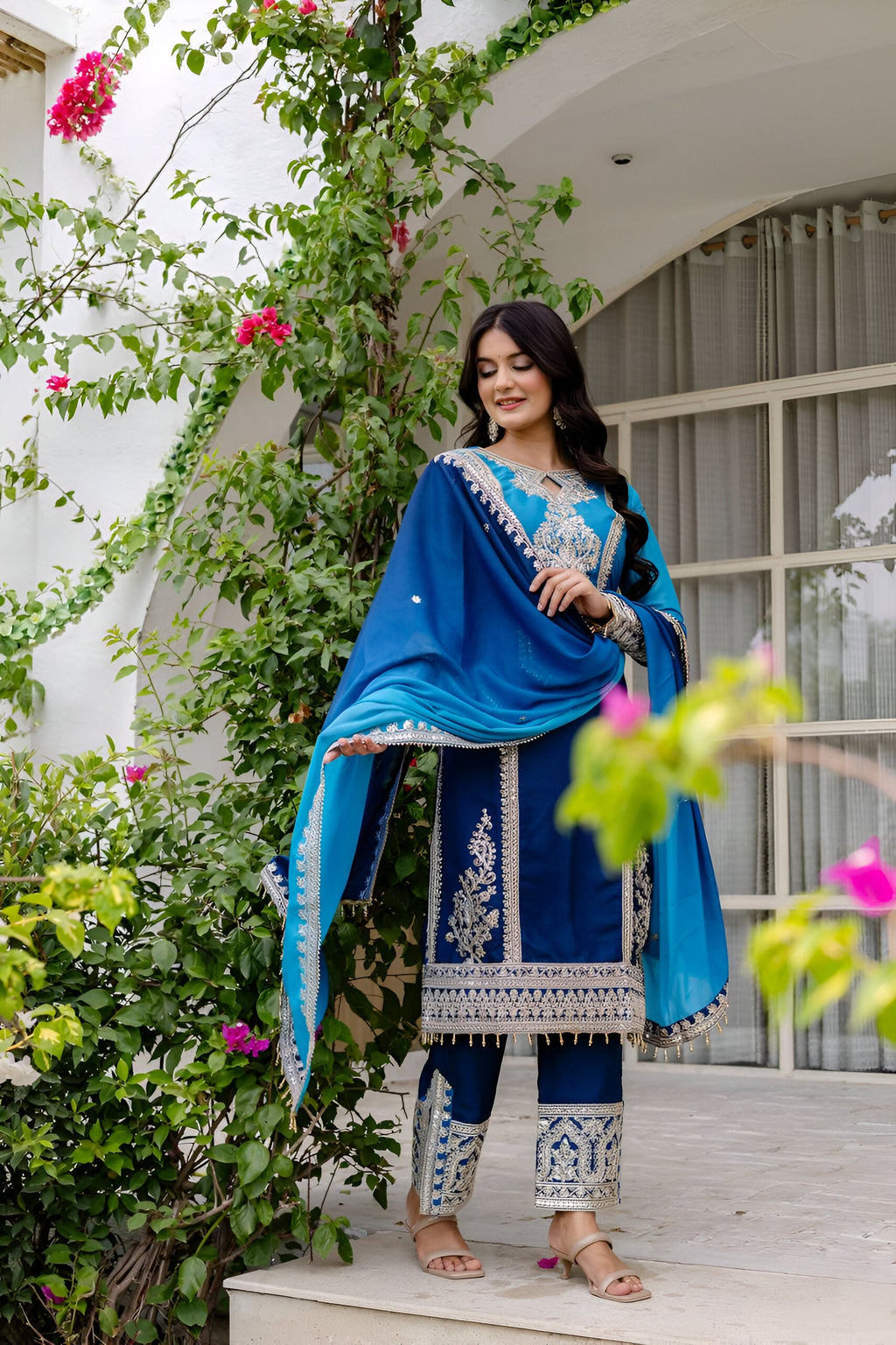 Lehenga Mart Designer Salwar Suit for Women or Girls - Royal Blue