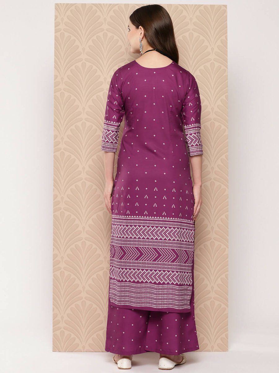 Ahalyaa Women's Traditional wear Kurta Set - Purple