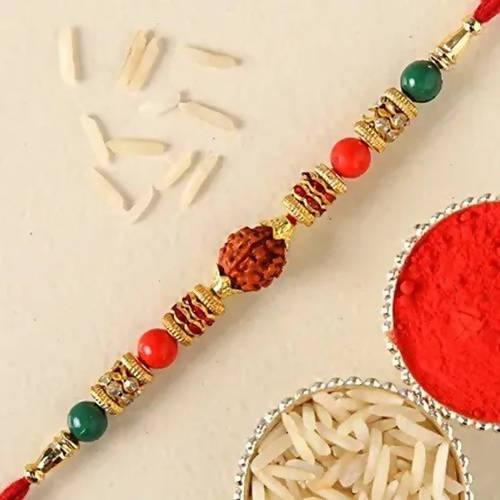 Rudraksha Rakhi & Mera Bhai Amul Chocolate Sleeve