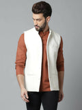 Even Apparels Pure Wool Nehru Jacket - White
