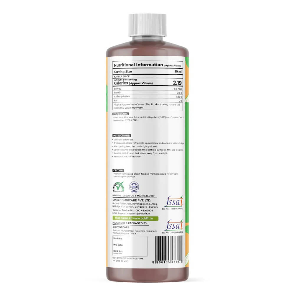 Boldveda Cold Pressed Karela Juice