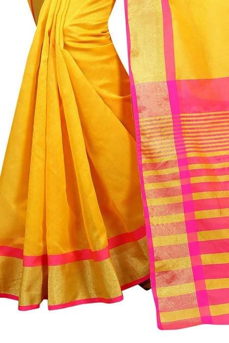 Vamika Yellow Cotton Silk Weaving Saree (MASTANI WAEVING SAREE)