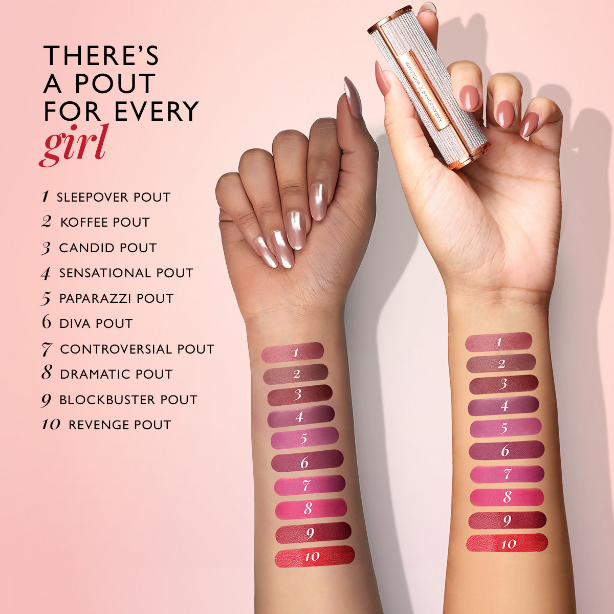MyGlamm Pout By Karan Johar Intense Matte Plumping Lipstick - Diva Pout
