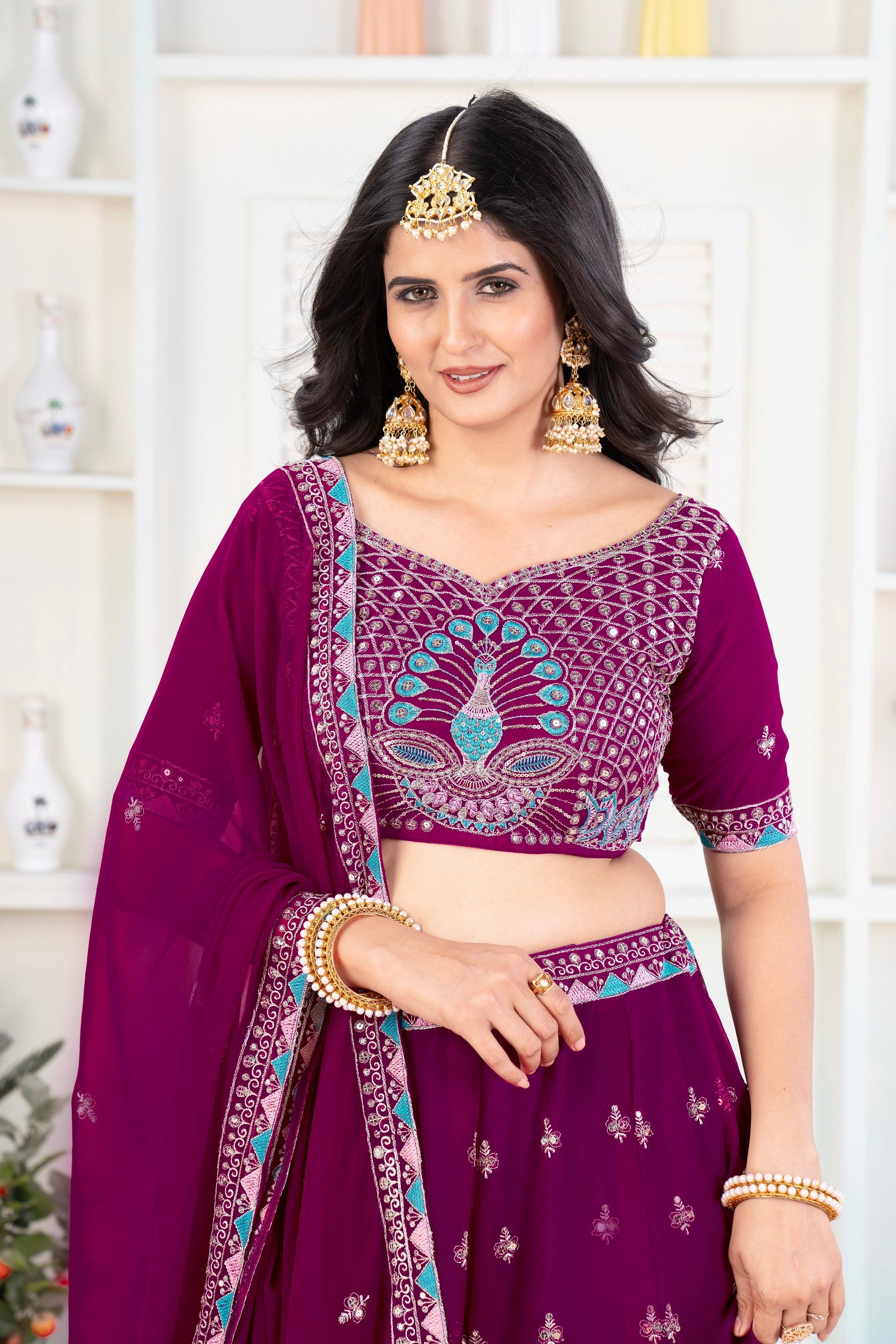 Lehenga Mart Designer Wedding Lehenga choli for Women - purple