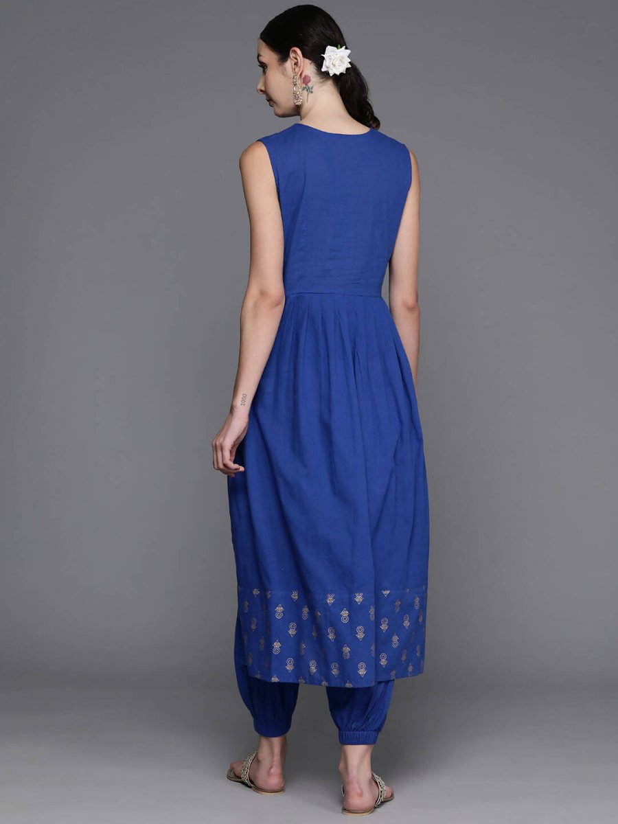 Ahalyaa Women's Traditional wear Kurta Set - Indigo blue