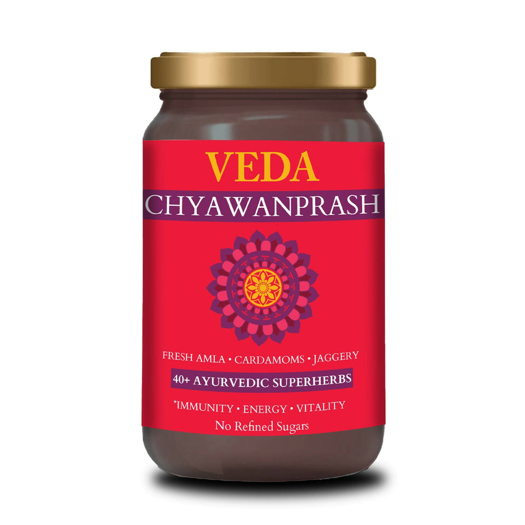 Veda Chyawanprash (Sugar Free) - All Season Jaggery Chyawanprash with Amla & Saffron, Pure & Fresh