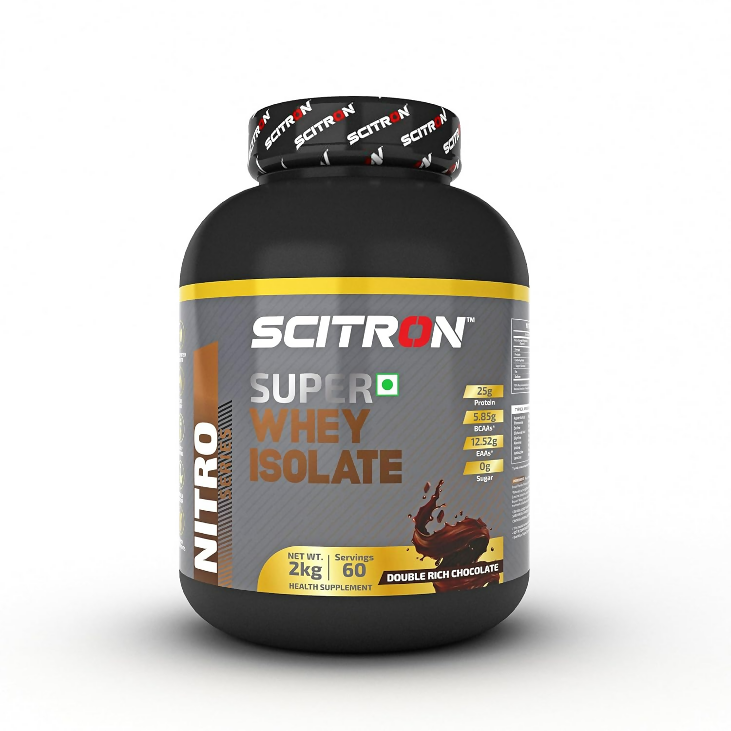 Scitron Super Whey Isolate Protein Powder - Double Rich Chocolate