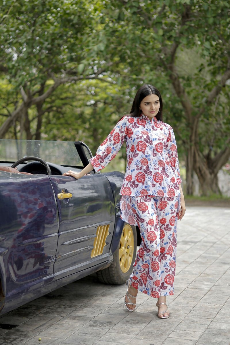 Aayaa Pure Muslin printed Multi Co-Ord Set - Multi Color
