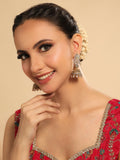 Nuyug 22K Gold Plated Aureate Swirl Jhumki Earrings