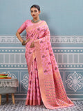 Shree Shyam Fashion Light Pink Silk Saree